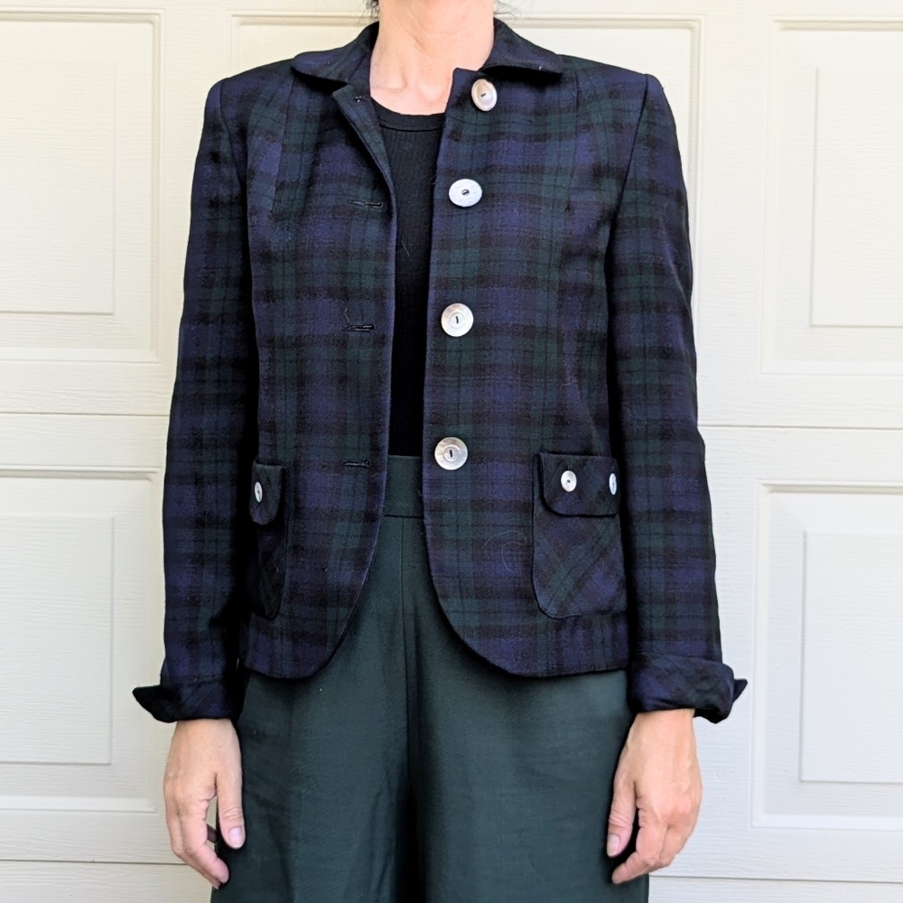 vintage PLAID WOOL JACKET 49er arthur jay S M